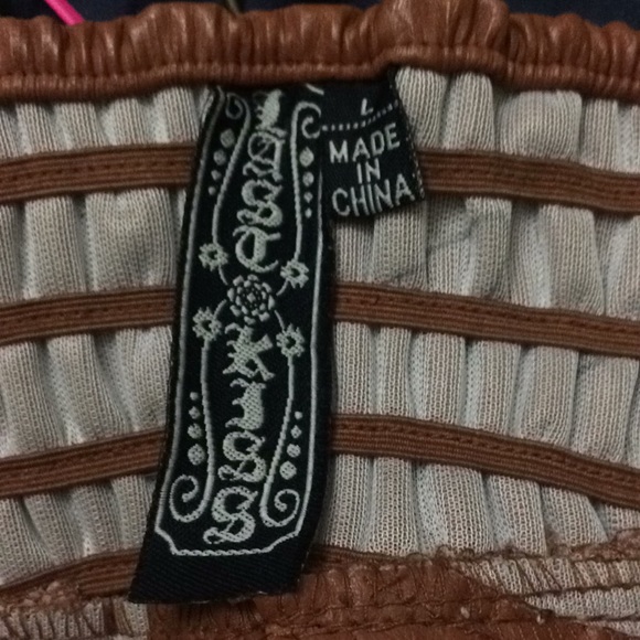 Brown Faux Leather Vest - Picture 4 of 5